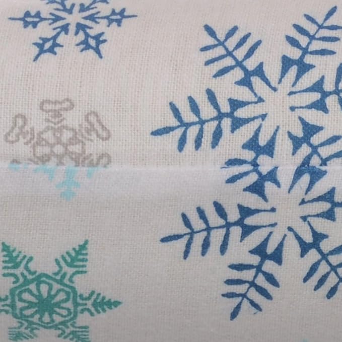 Eddie Bauer - King Sheets, Cotton Flannel Bedding Set, Brushed For Extra Softness, Cozy Home Decor (Tossed Snowflake, King)