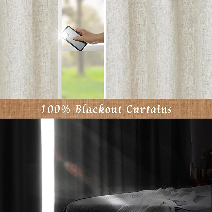 Short Linen Curtains 40 Inches Long - Image 3