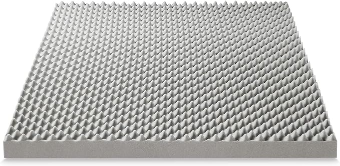 Best Price Mattress Mellow 4 Inch Egg Crate Memory Foam Mattress Topper with Infusion, Queen