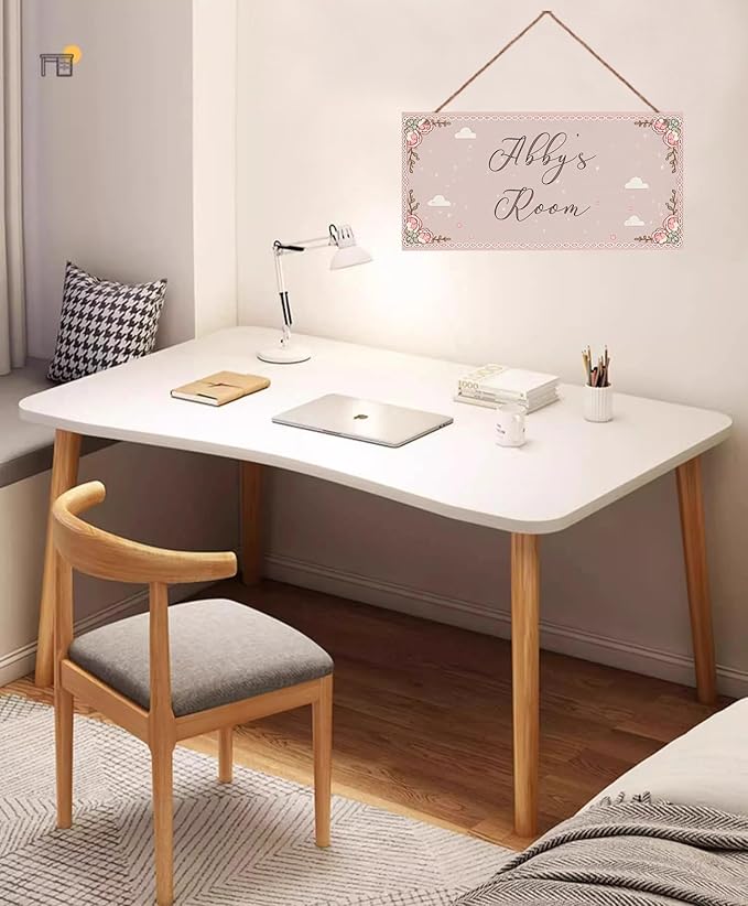 Personalized Sign Flowers Sign For Girls Room Farmhouse Decor Wall Art Home Decor For Kids Room,Custom Name Door Art Decor Decorative Plate for Boys Bedroom