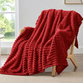 BEDELITE Striped Fleece Throw Blanket, Soft Cozy, Lightweight Warm, by BEDELITE