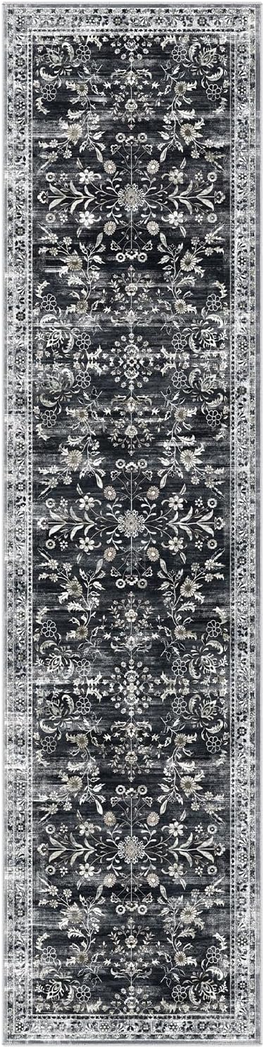 Yamaziot 2x8 Washable Hallway Runner Rug Non Slip Floral Carpet, Stain Resistant - Image 9