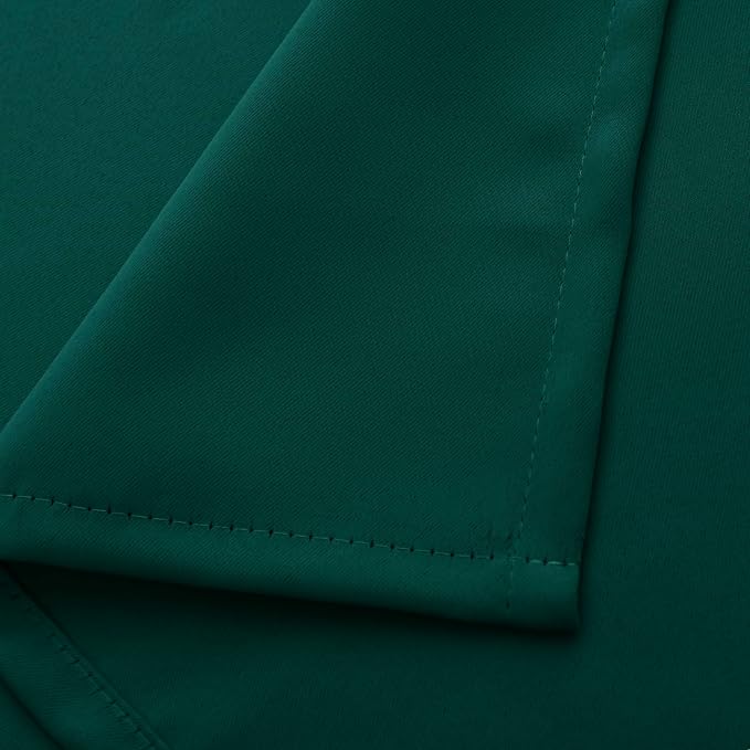 Blackout Curtains for Bedroom, Hunter Green, 52 x 30 Inch, 2 Panels | Thermal - Image 8