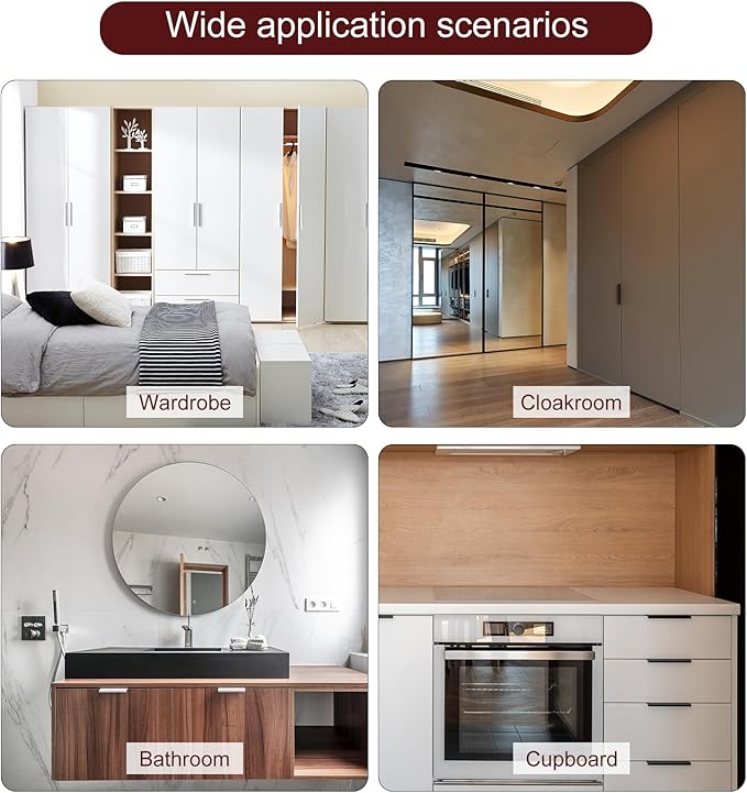 uxcell Cabinet Finger Edge Pull, 3pcs 150mm / 5.91" Aluminum Alloy Back Mount Hidden Cabinet Pulls Concealed Handle for Home Kitchen Drawer Cabinet, Gold