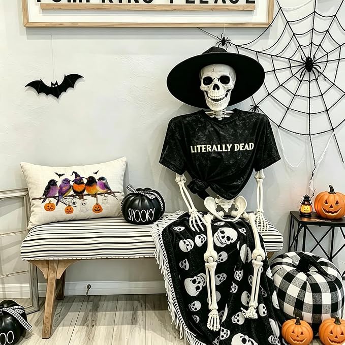 RABUSOFA Halloween Pillow Covers 12x20 Inch Halloween Decorations - Image 5