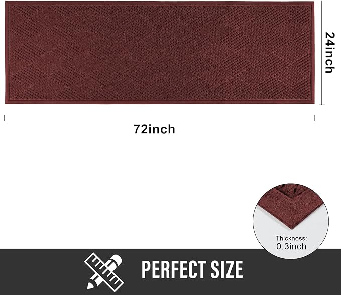 Durable Front Door Mat, Absorbent Muddy Dirt Resist Welcome Door Mats Outdoor - Image 2