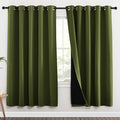 NICETOWN 100% Blackout Window Curtain Panels, Olive Green, 2 Pieces, 70-inch by NICETOWN