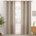 YoungsTex Oatmeal Linen Curtains 84 Inch Length by YoungsTex