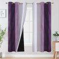 Purple and Greyish White Ombre Blackout Curtains by ESTELARTEXTILER