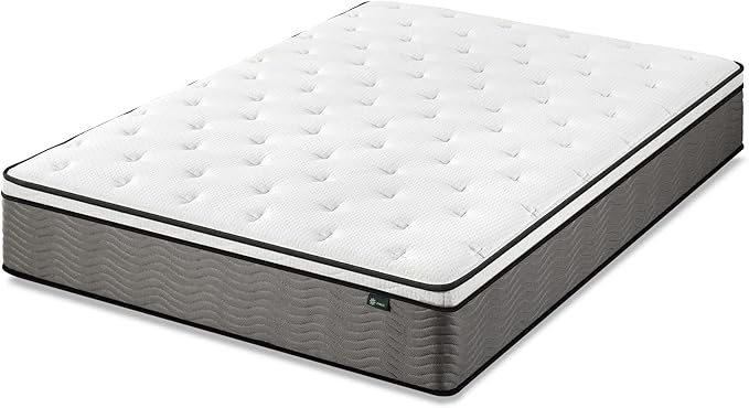 ZINUS 12 Inch Support Plus Pocket Spring Hybrid Mattress, Full, Strong Coils for Durable Support, Pocket Innersprings for Motion Isolation, Mattress in A Box