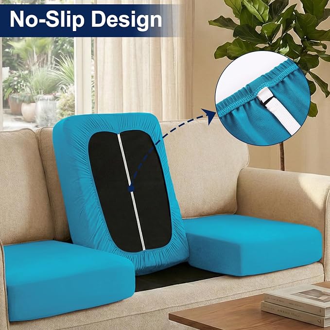 Smiry Waterproof Patio Cushion Covers, Stretch Outdoor Furniture Covers | Couch - Image 4