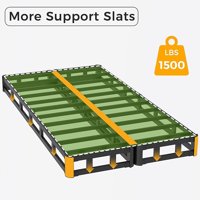 Split Twin XL Box Spring 5 Inch, Easy Assembly Bed Foundation, Heavy Duty Low Profile XL Twin Box Spring with Fabric Cover, Noise Free
