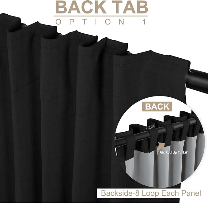 Linen Textured Total Blackout Curtains - Image 3