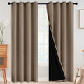SimpleHome Khaki 100% Blackout Curtains Room Darkening Living Room 84 Inch | by SimpleHome