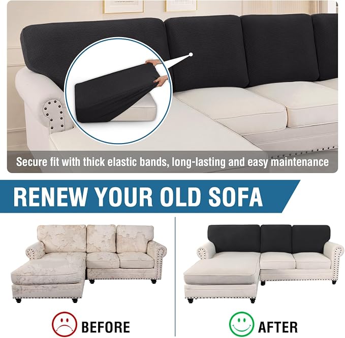 H.VERSAILTEX Backrest Cushion Covers Sectional Couch Back Cushion Covers - Image 5