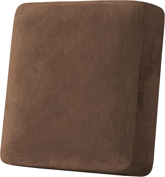 H.VERSAILTEX Velvet Stretch Couch Cushion Cover Plush Cushion Slipcover by HVERSAILTEX