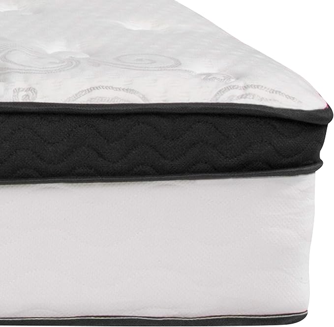 Flash Furniture Capri Comfortable Sleep 12" Hybrid Pocket Spring and Foam Mattress in a Box, Foam Pocket Spring Hybrid Mattress for Pressure Relief, Queen
