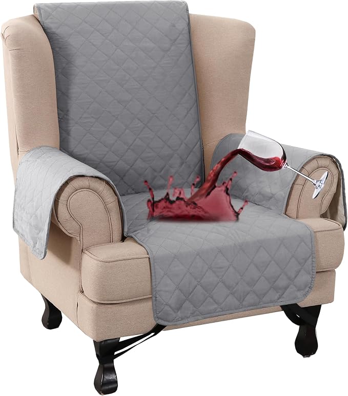 Turquoize 100% Waterproof Wing Chair Cover Wing Armchair Slipcovers Chair Couch by Turquoize