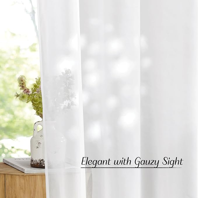 NICETOWN Sheer Curtains Panels for Bedroom - Image 5