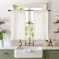BGment Short Ivory Linen Curtains 36 Inches Long by BGment