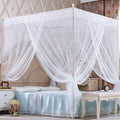 4 Corners Princess Bed Curtain Canopy Canopies for Girls Boys Adults Bed Gift Bedroom Decoration (Full, White)