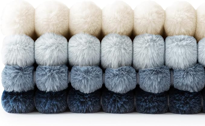 MIULEE Faux Fur Plush Euro Decorative Throw Pillow Covers 24x24, Soft Coastal - Image 6