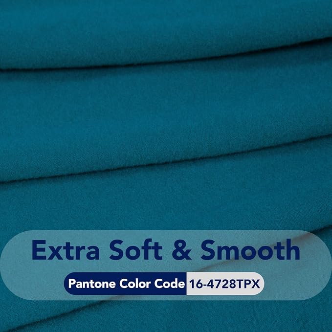 PureFit Stretch Oversized Couch Covers Sofa Slipcovers Peacock Blue | 1-Piece - Image 5