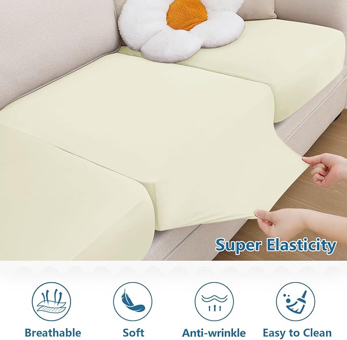 Milk Silk Couch Cushion Covers, Sofa Covers - Image 6