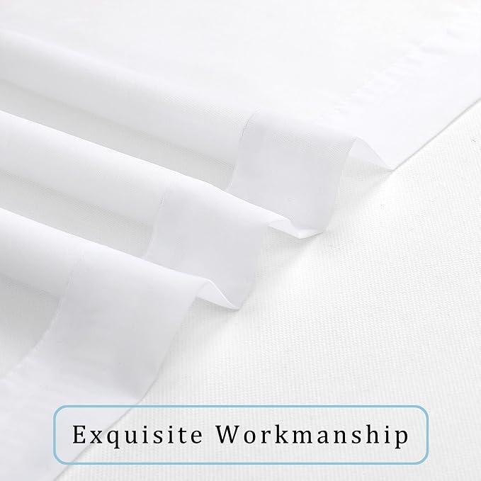 Short White Sheer Curtains 36 Inches 2 Panels Set - Image 6