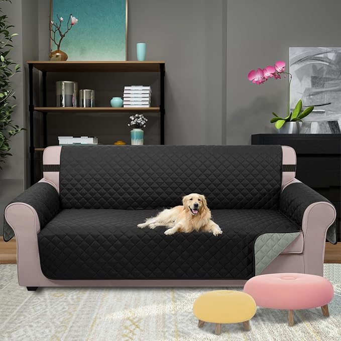 U-NICE HOME 4 Seater Sofa Cover 91''Large Couch Cover, Pet Friendly, Elastic - Image 2