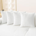 CaliTime Decorative Couch Throw Pillow Covers 18 X 18 Inches True White | Pack by CaliTime