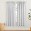 RYB HOME Linen Texture Wave Sheer Drapery for Cottage Garden, Privacy Window Sheers for Living Room, Dreamy Simi Transparent Sheer for Bathroom, Dove Grey, 52 in x 72 in per Panel, 2 Pcs