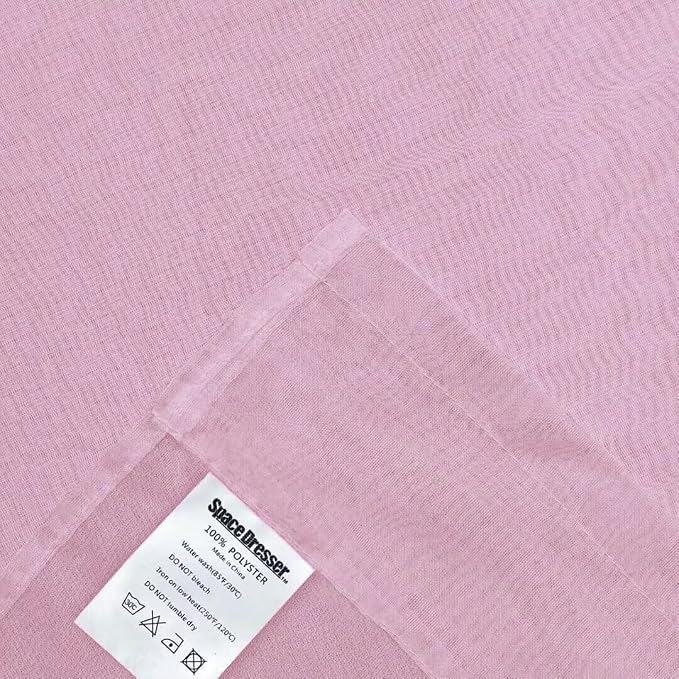 SpaceDresser Sheer Voile Window Treatment Rod Pocket Curtain Panels - Image 5