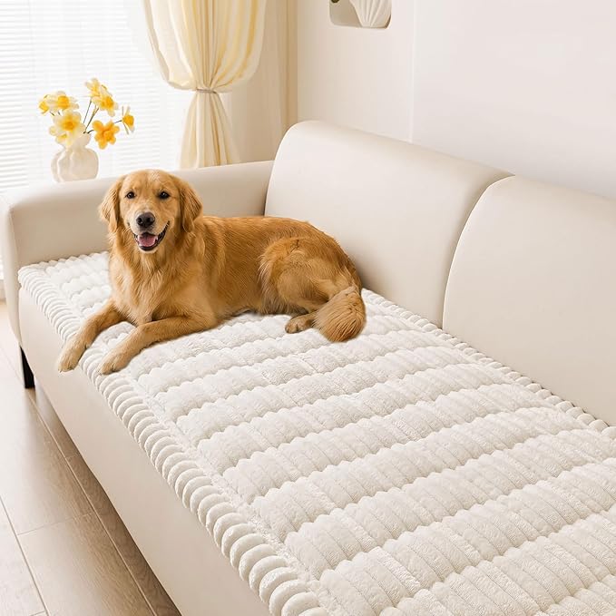 Couch Cover for Dogs, Washable Non Slip Plush Flannel Sofa Protector | Thick by hyha