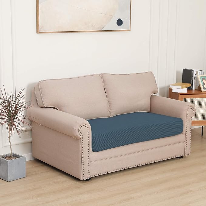 Easy-Going Stretch 1 Piece Loveseat Couch Cushion Cover - Image 2