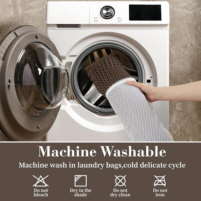 RESARE Waffle Bath Mat for Bathroom Non Slip Bathroom Rugs 20x32 Dark Brown | - Image 6