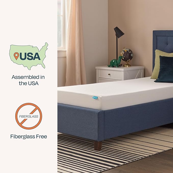 Linenspa 6 Inch Gel Infused Memory Foam Mattress – Queen Size – Medium Firm - Low Profile Bed - Mattress in a Box - Youth or Kids Bedroom - Pressure Relieving and Breathable – CertiPUR-US Certified