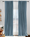 Faux Linen Total Blackout Curtains by 100BlackoutShield