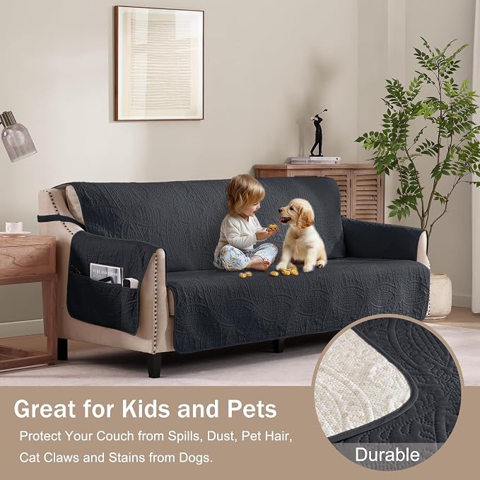 Quilted Grand Sofa Covers Washable, Couch Cover - Image 8