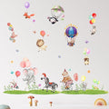 Jungle Animal Wall Stickers Forest Safari Wall Decals Kid Room Nursery Baby Bedroom Décor (Animal Balloon)
