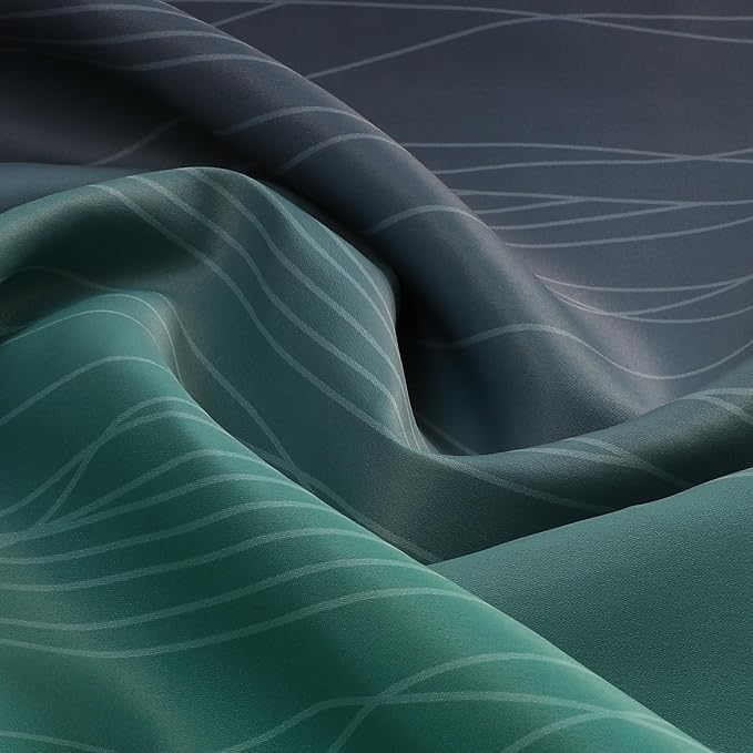 Black and Green Ombre Blackout Curtains 72 Inches Long | Gradient Color Curtains - Image 9