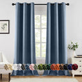 MIULEE Blackout Curtains for Bedroom 2 Panels 40 x 90 Inch Long Stone Blue | by MIULEE