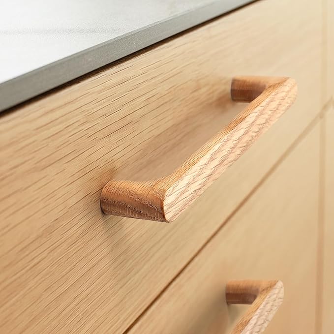Walnut Round 7-1/2in 2 pcs Wooden Drawer Pulls Handle pulls for cabinets Kitchen Cabinet Drawer pulls Cabinet Door Pull