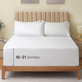 LuxClub 4 PC Full Size Sheet Set Bed Sheets Deep Pockets Wrinkle Free Cooling Bed Sheets Machine Washable Hotel Bedding Silky Soft - White Full