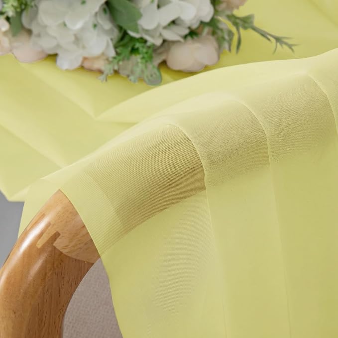 Sheer Curtains 63 Inch Length 2 Panels Set - Image 4