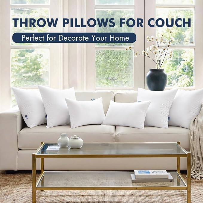 MIULEE 24x24 Euro Pillow Inserts 2 Pack, Throw Pillows - Image 7