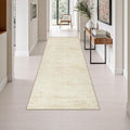 3x8 Washable Runner Rug：Modern Abstract Kitchen Soft Carpet Beige | by FXRHLP