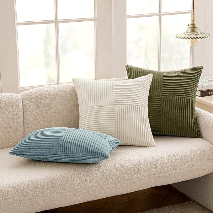 MIULEE Slate Blue Decorative Throw Pillow Covers - Image 5