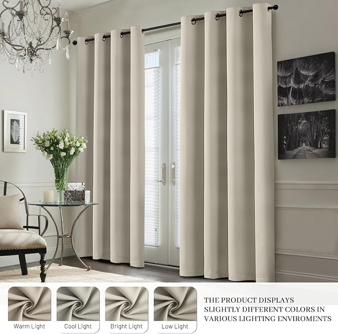 Yakamok Stone Blackout Curtains 84 Inches Long - Image 8