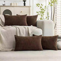 Set of 4 Soft Textured Decorative Throw Pillow Covers 12X20 Inch Cozy Farmhouse by Cozoomy